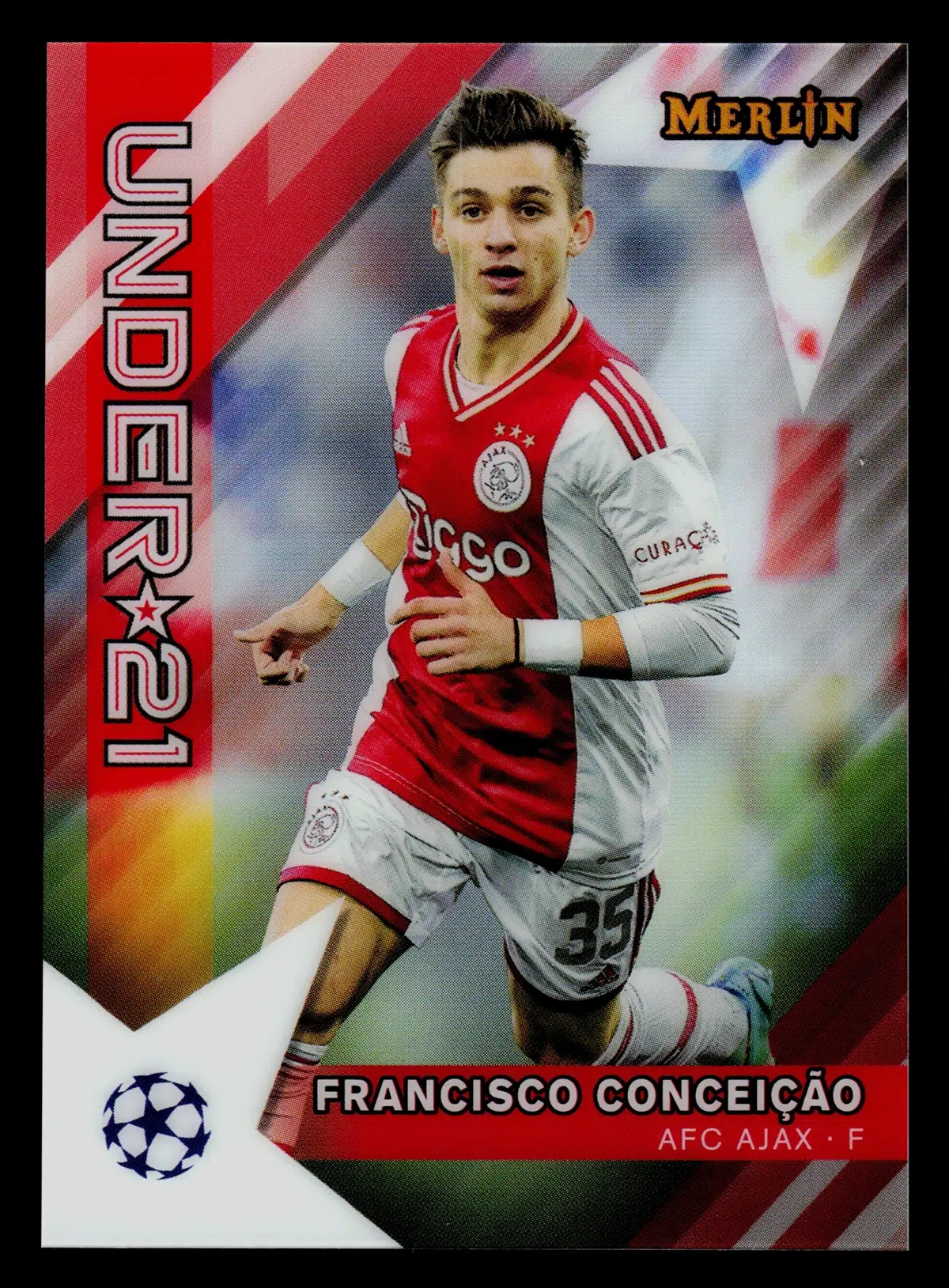 2023 Francisco Conceicao #U21-2 Topps Merlin UEFA Champions League Under 21