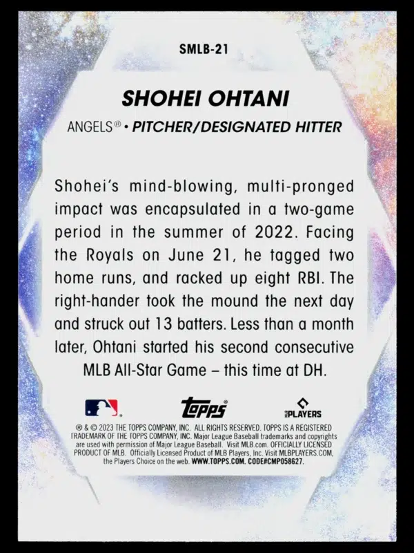 2023 Shohei Ohtani #SMLB-21 Topps Stars of MLB