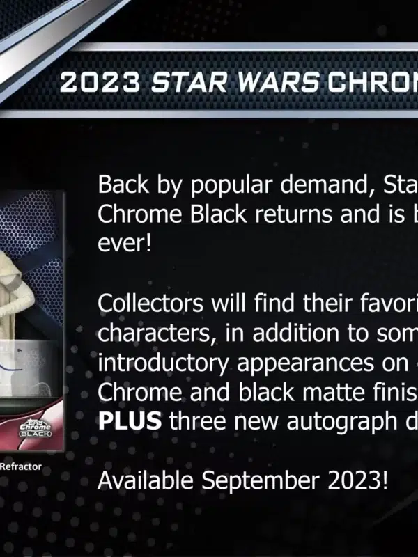 2023 Topps Star Wars Chrome Black Hobby Box - Sealed