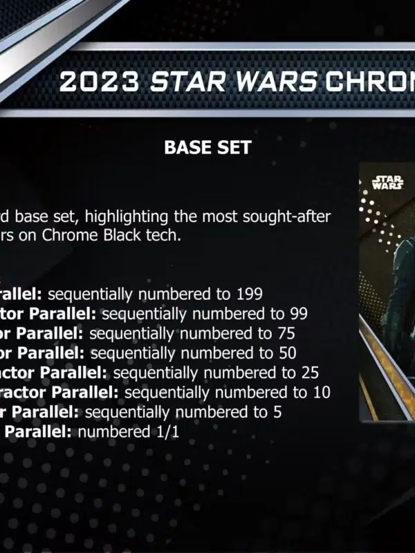 2023 Topps Star Wars Chrome Black Hobby Box - Sealed