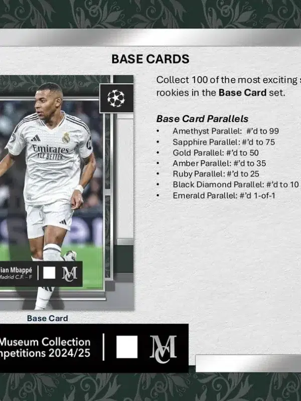 2024-25 Topps Museum Collection UEFA Club Competitions Soccer Hobby Box - Sealed