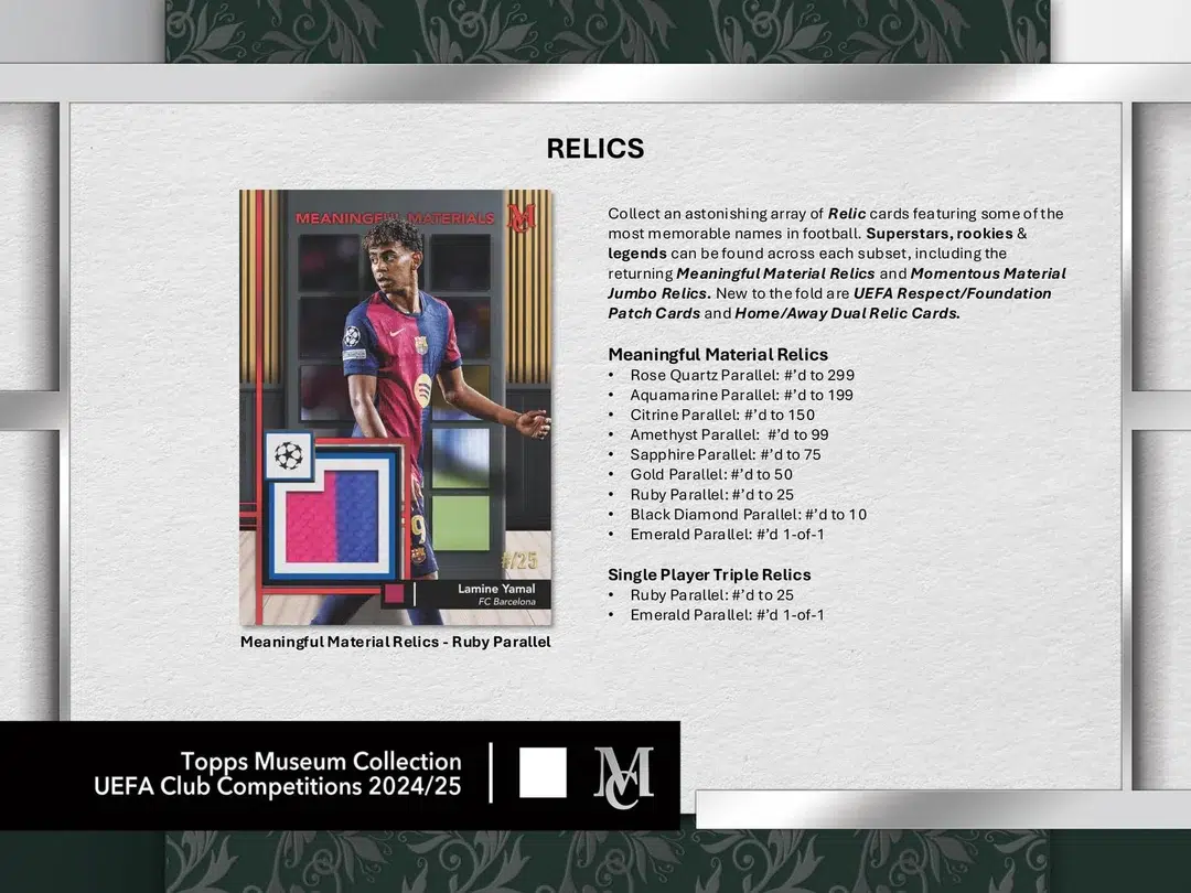 2024-25 Topps Museum Collection UEFA Club Competitions Soccer Hobby Box - Verzegeld