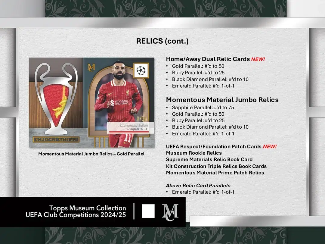 2024-25 Topps Museum Collection UEFA Club Competitions Soccer Hobby Box - Verzegeld
