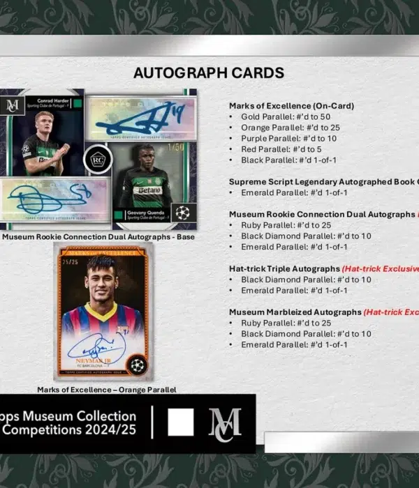 2024-25 Topps Museum Collection UEFA Club Competitions Soccer Hobby Box - Verzegeld