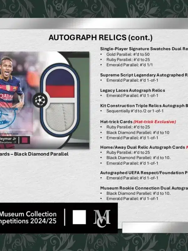 2024-25 Topps Museum Collection UEFA Club Competitions Soccer Hobby Box - Sealed