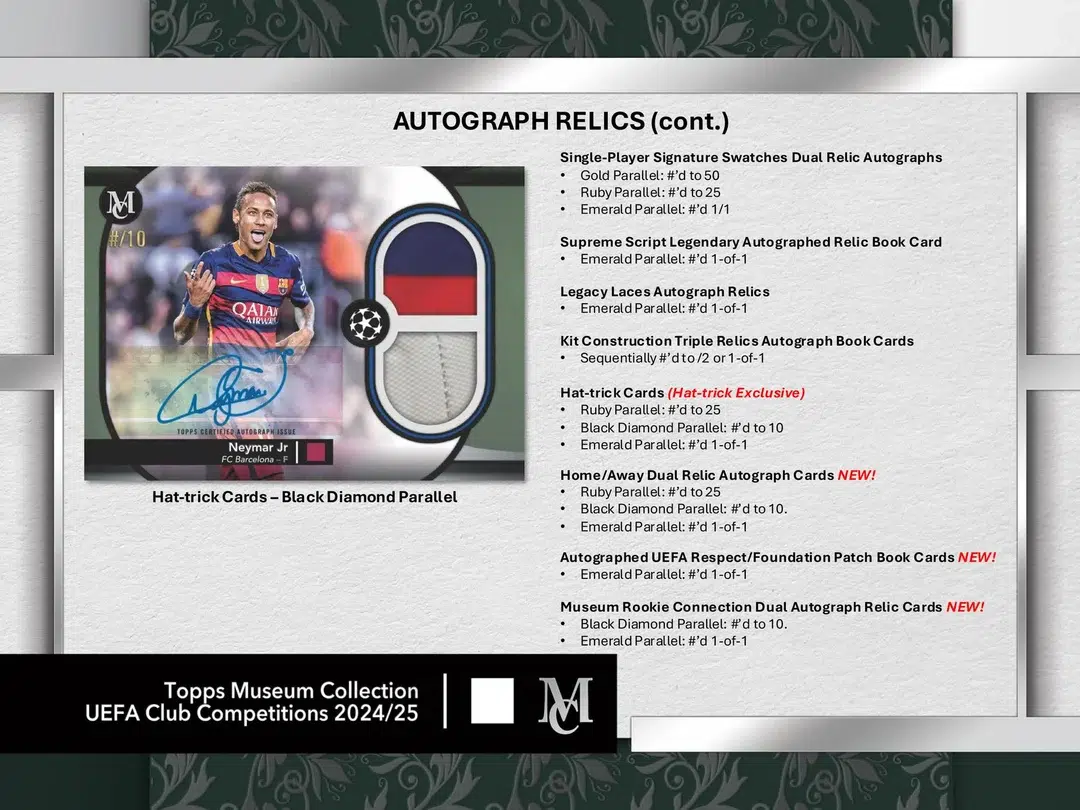2024-25 Topps Museum Collection UEFA Club Competitions Soccer Hobby Box - Verzegeld