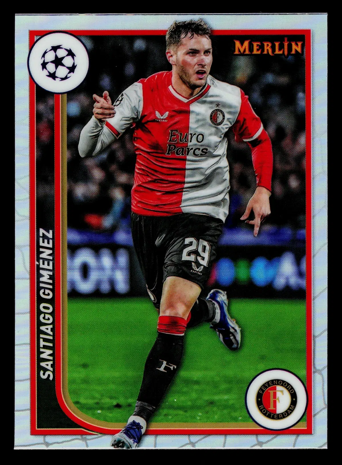 2024 Santiago Gimenez #57 Topps Merlin Collections UEFA Champions League Refractor