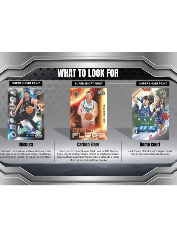 2025-26 Topps Chrome Black NBA Basketball Hobby Box - Verzegeld