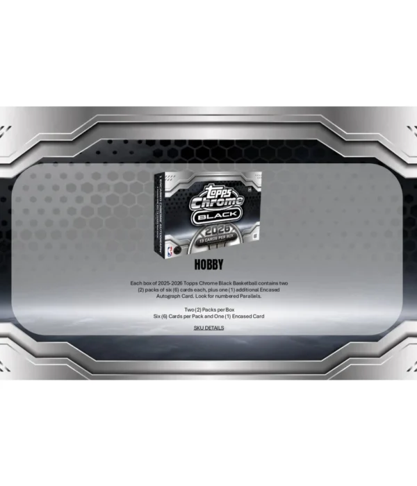2025-26 Topps Chrome Black NBA Basketball Hobby Box - Sealed
