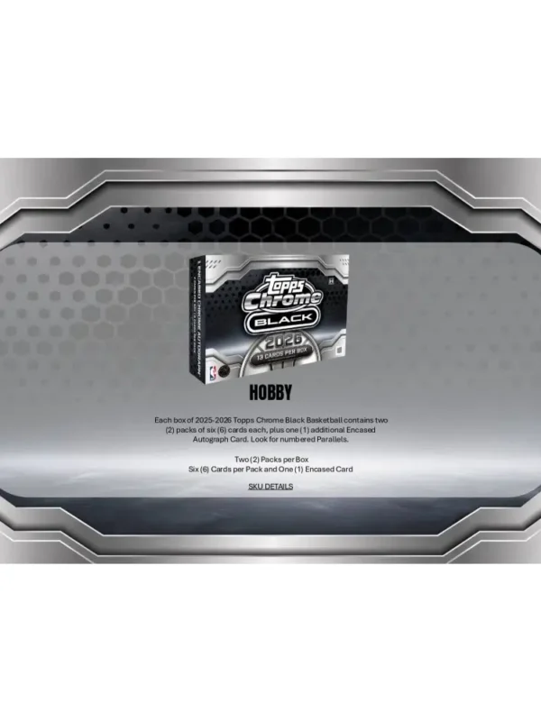 2025-26 Topps Chrome Black NBA Basketball Hobby Box - Verzegeld