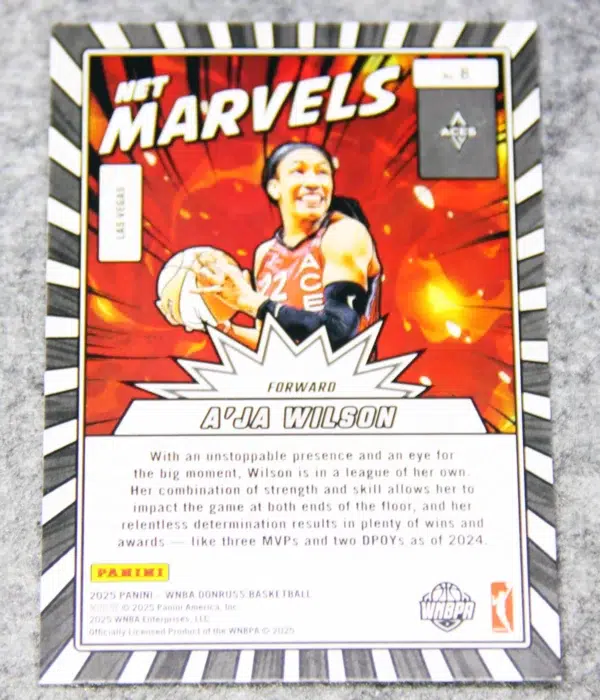 2025 A'ja Wilson #8 Panini WNBA Donruss Net Marvels