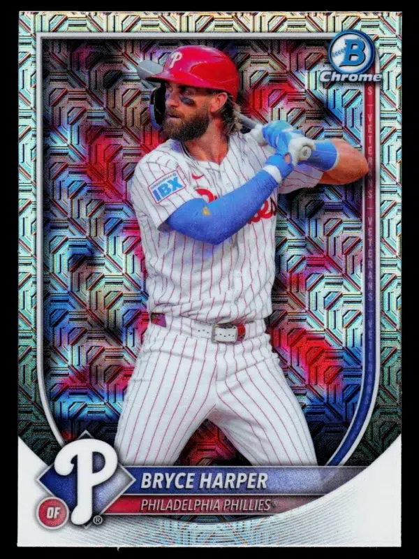 2025 Bryce Harper #3 Bowman Chrome Silver Veterans Parallel