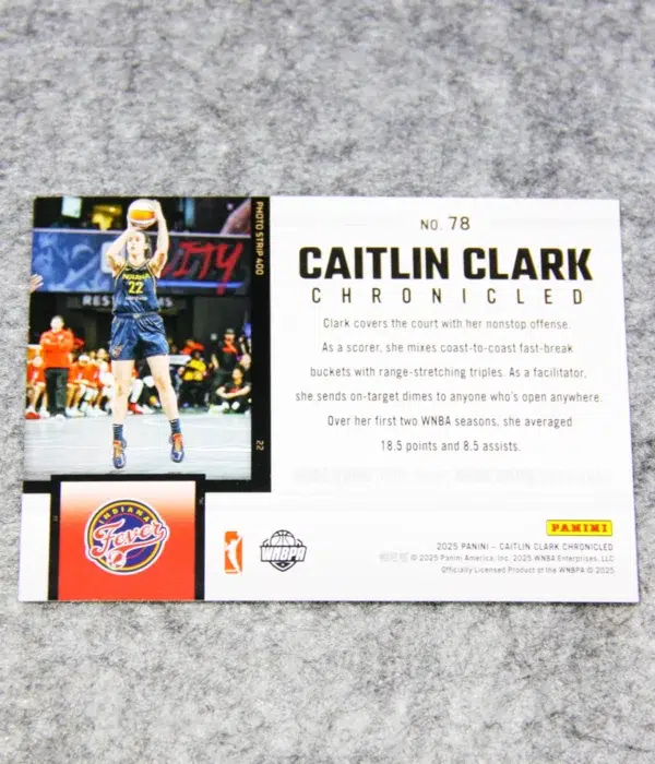 2025 Caitlin Clark #78 Panini WNBA Chronicled Shoe Game Holo Foil