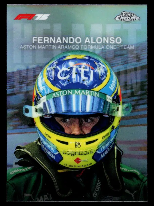 2025 Fernando Alonso #HC-6 Topps Chrome F1 75 Helmet Collection