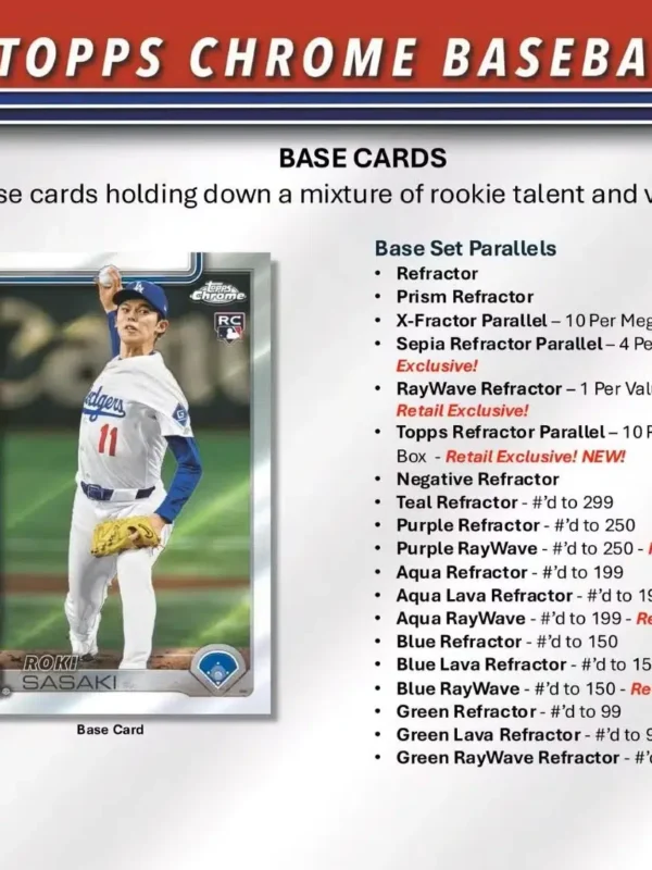 2025 Topps Chrome Baseball MLB Value Box - Sealed