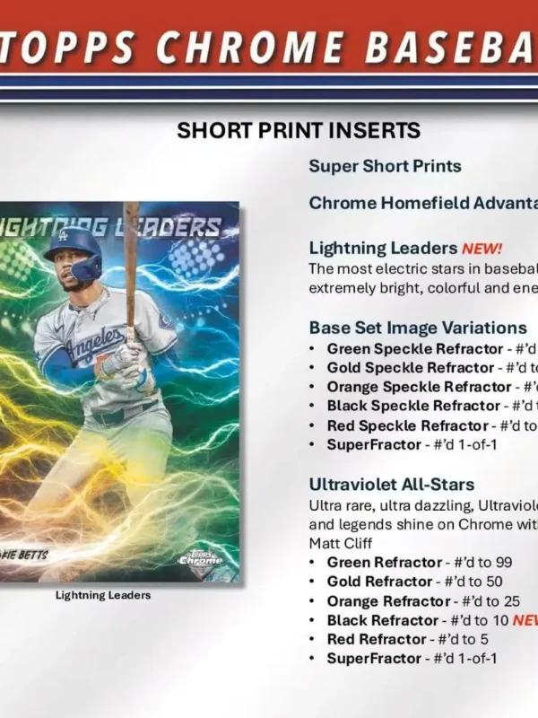 2025 Topps Chrome Baseball MLB Value Box - Sealed