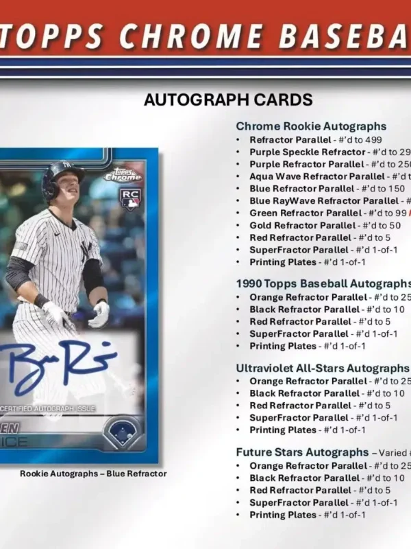 2025 Topps Chrome Baseball MLB Value Box - Sealed