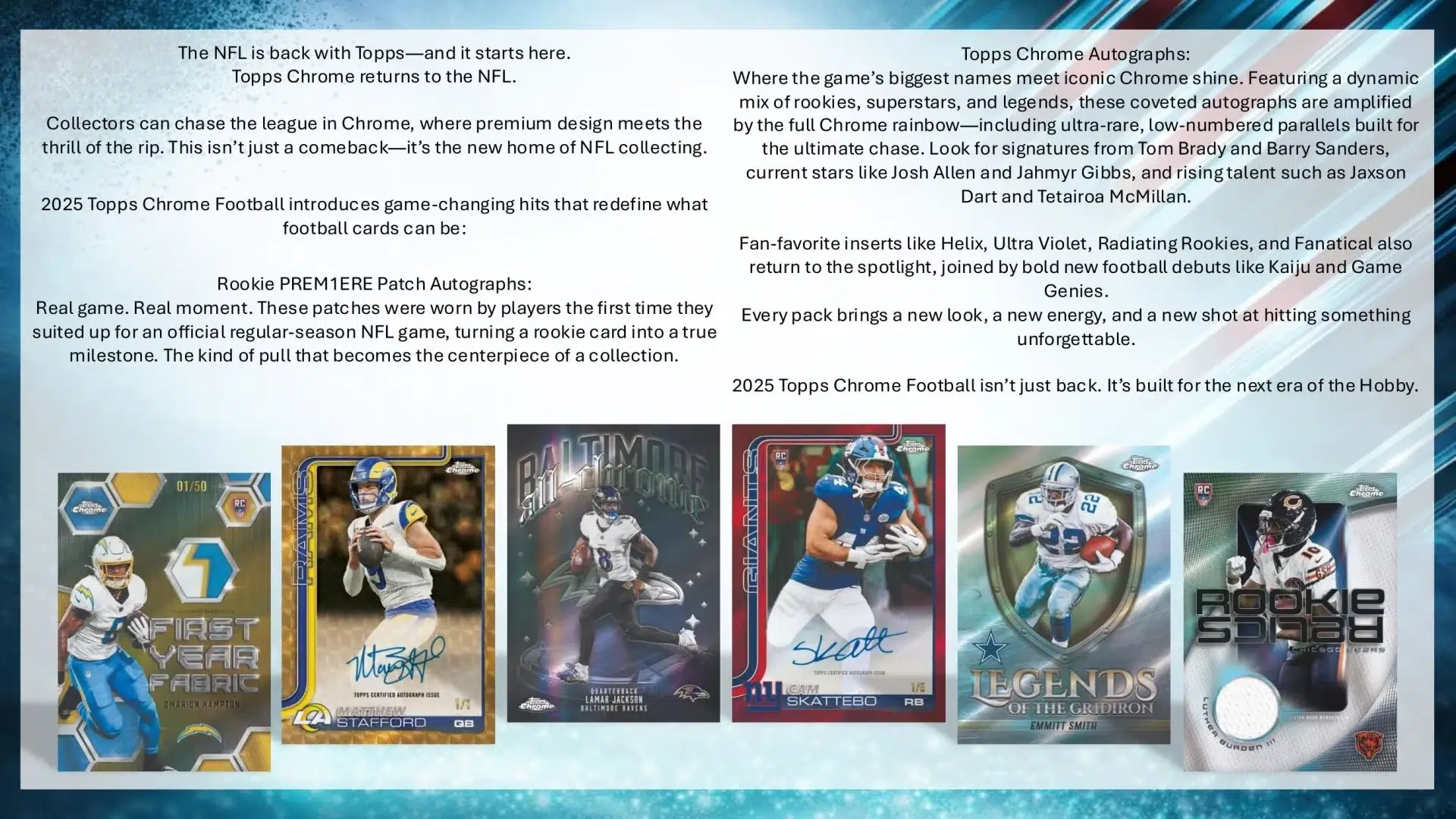 2025 Topps Chrome Football NFL Value Box - Sealed