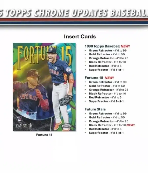 2025 Topps Chrome Update Series Baseball MLB Value Box - Sealed