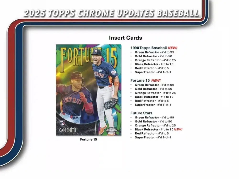 2025 Topps Chrome Update Series Baseball MLB Value Box - Sealed