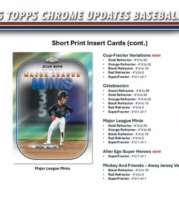 2025 Topps Chrome Update Series Baseball MLB Value Box - Sealed