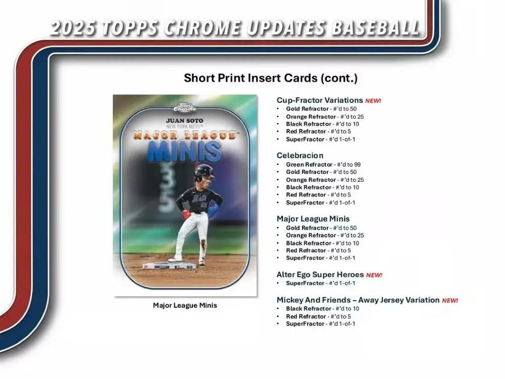 2025 Topps Chrome Update Series Baseball MLB Value Box - Sealed
