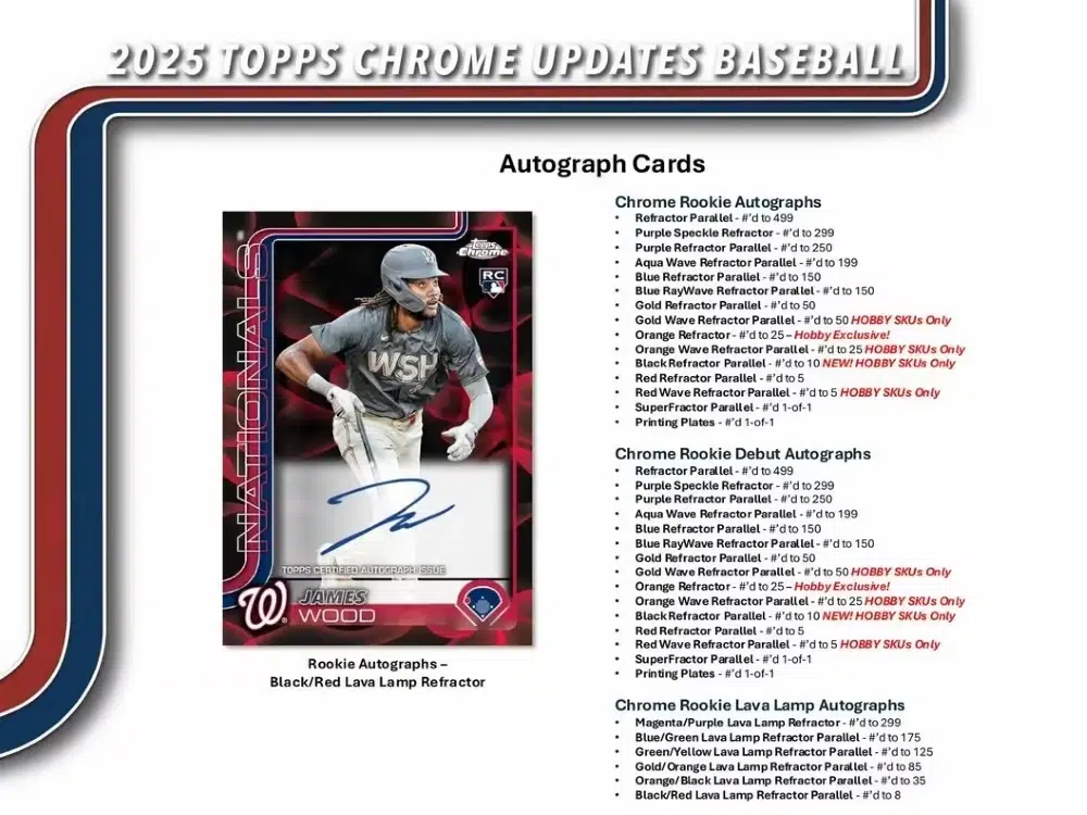 2025 Topps Chrome Update Series Baseball MLB Value Box - Sealed