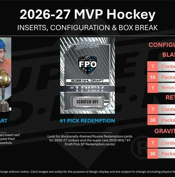 2026-27 Upper Deck MVP Hockey NHL Blaster Box - Sealed