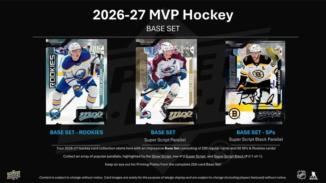 2026-27 Upper Deck MVP Hockey NHL Hobby Box - Sealed
