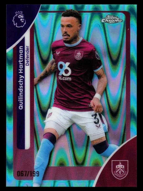 2026 Quilindschy Hartman #59 Topps Chrome Premier League Aqua Wave Refractor /199