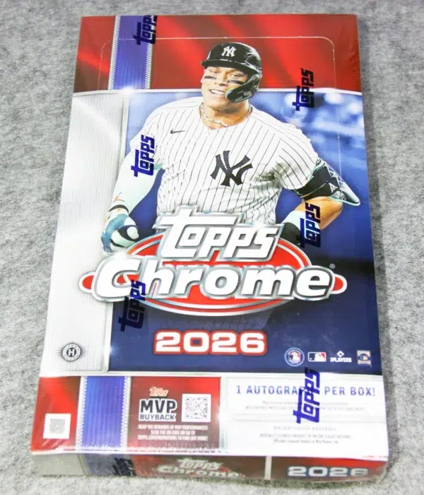 2026 Topps Chrome Baseball MLB Hobby Box - Sealed
