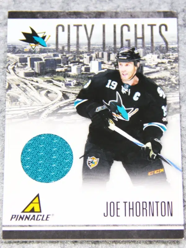 2010 11 Joe Thornton #70 Pinnacle City Lights of 499 - front