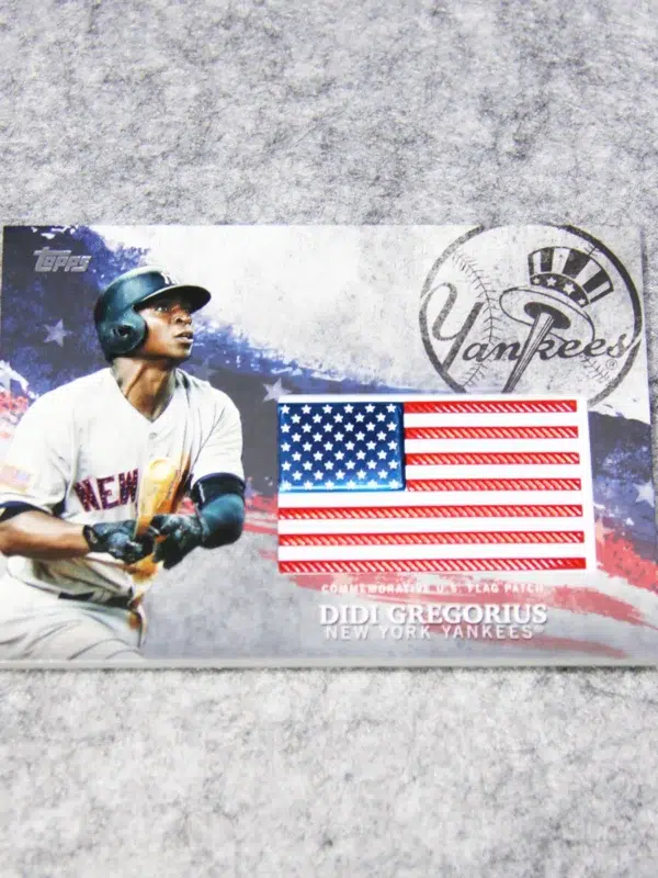 2018 Didi Gregorius #IDML DG Topps Series Two Independence Day Flag Patch - front