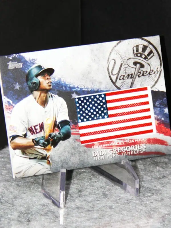 2018 Didi Gregorius #IDML DG Topps Series Two Independence Day Flag Patch - stand