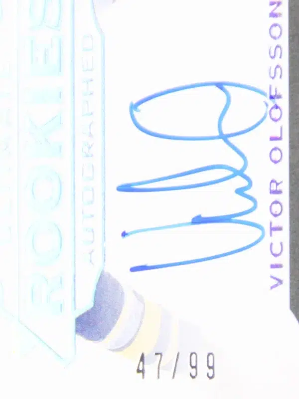 2019 20 Victor Olofsson #194 Upper Deck Ultimate Collection Ultimate Rookies Autographed of 99 - detail