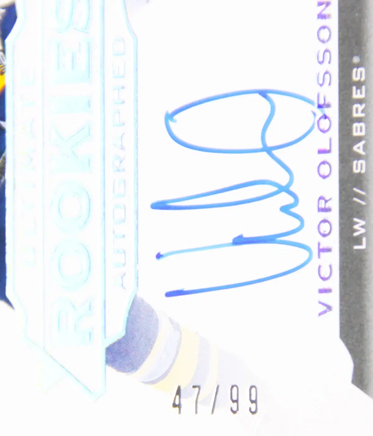 2019 20 Victor Olofsson #194 Upper Deck Ultimate Collection Ultimate Rookies Autographed of 99 - detail