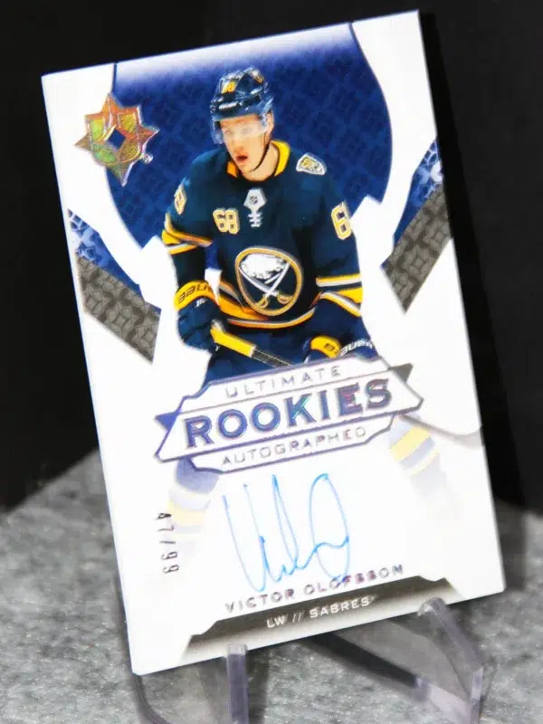 2019 20 Victor Olofsson #194 Upper Deck Ultimate Collection Ultimate Rookies Autographed of 99 - stand
