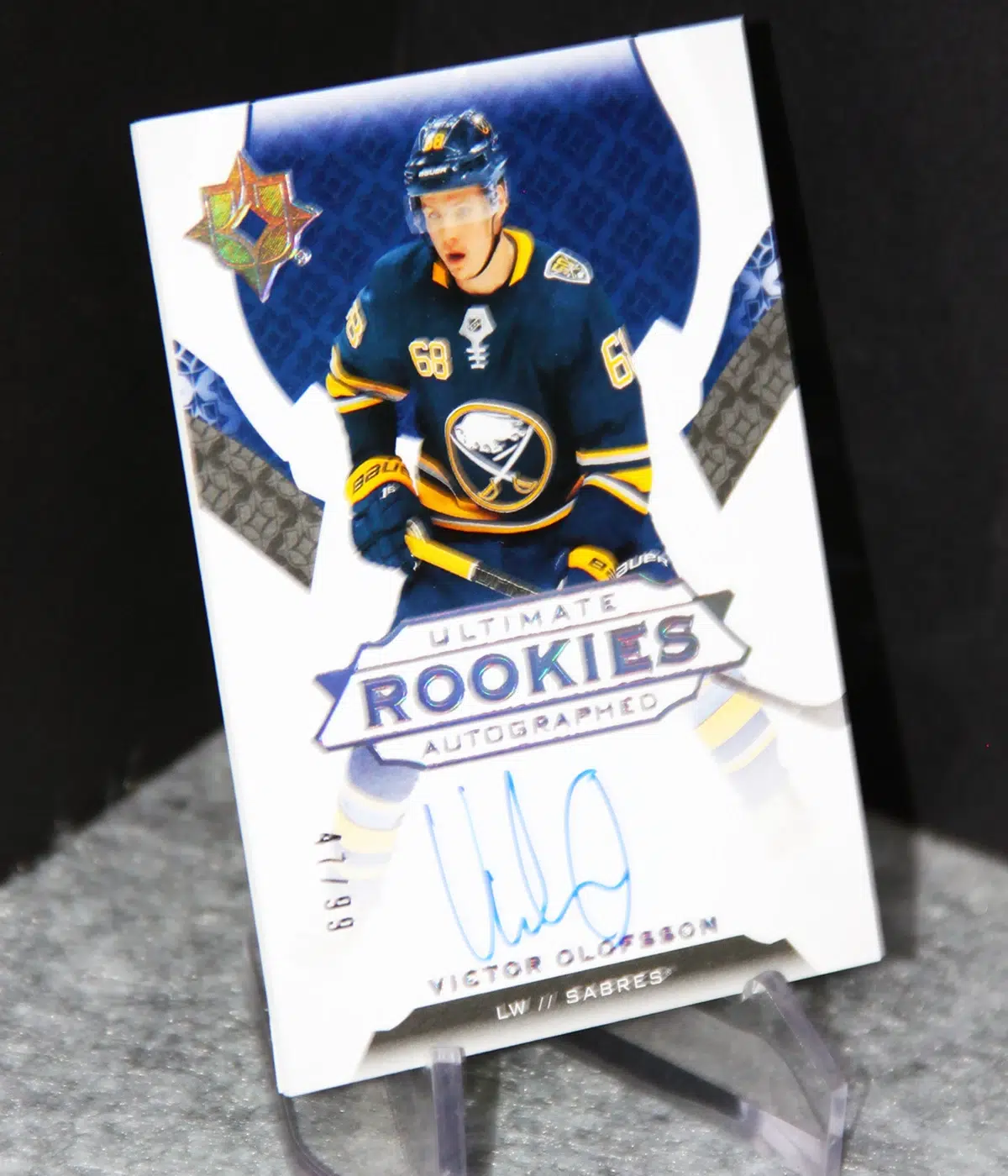 2019 20 Victor Olofsson #194 Upper Deck Ultimate Collection Ultimate Rookies Autographed of 99 - stand