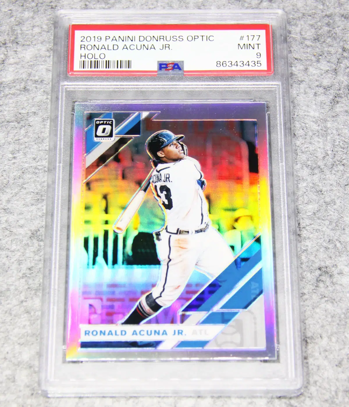 2019 Ronald Acuña Jr. #177 Panini Donruss Optic Holo - front