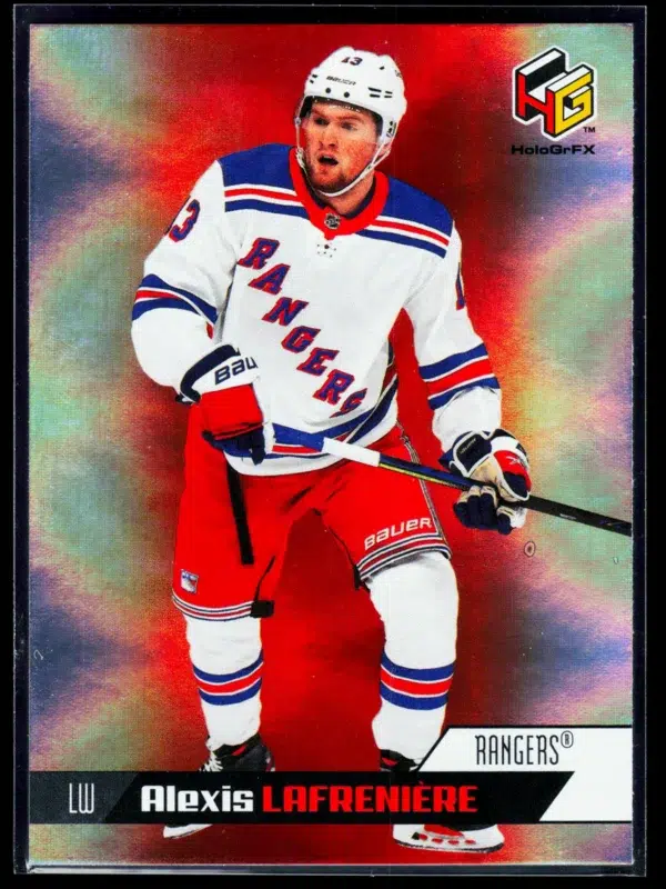 2020 21 Alexis Lafreniere #HG 10 Upper Deck Extended Series HoloGrFX - front