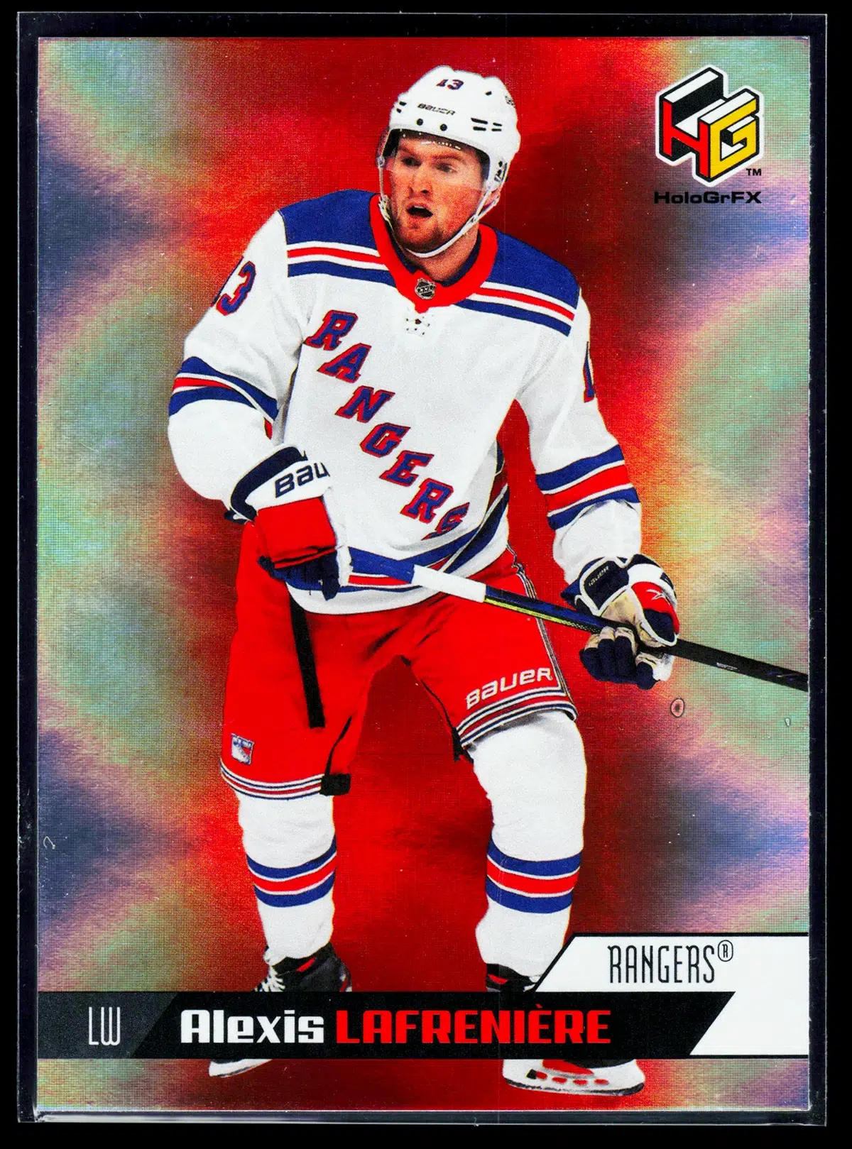 2020 21 Alexis Lafreniere #HG 10 Upper Deck Extended Series HoloGrFX - front