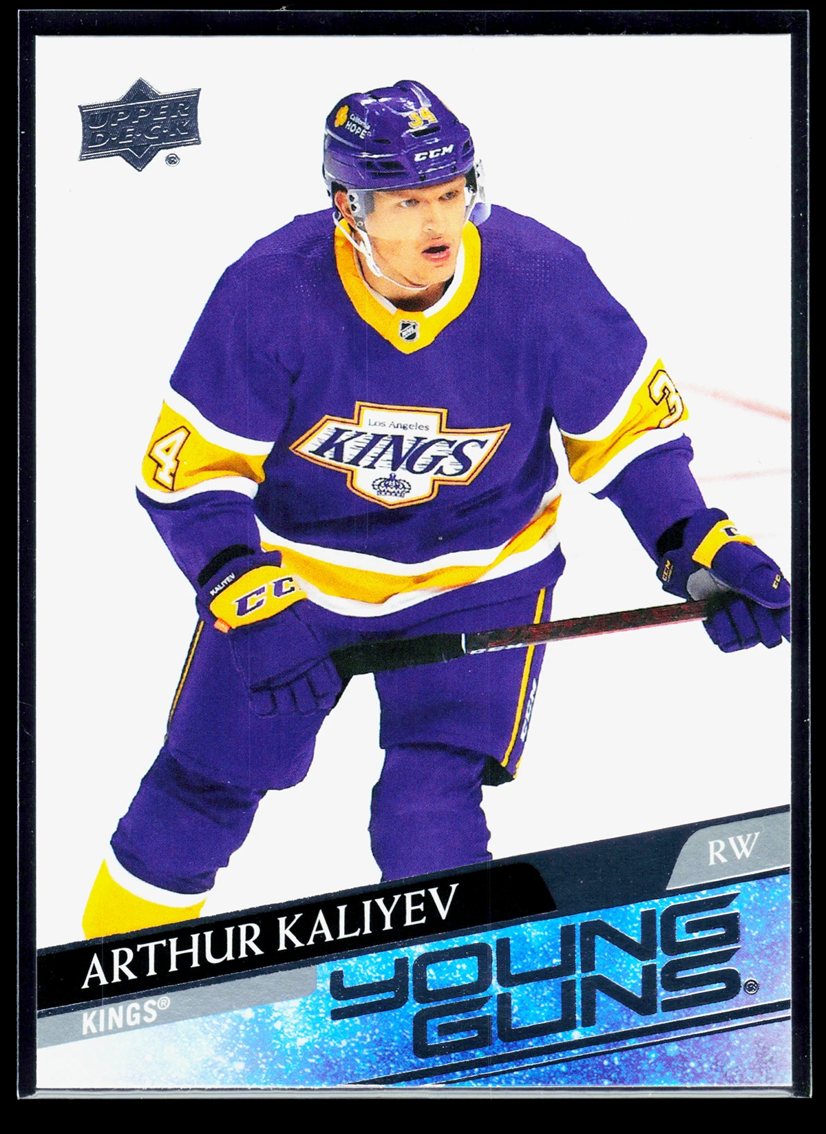 2020 21 Arthur Kaliyev #701 Upper Deck Extended Series Young Guns - front
