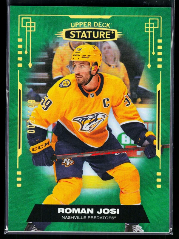2021 22 Roman Josi #77 Upper Deck Stature Green of 149 - front