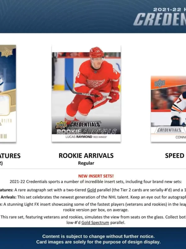 2021-22 Upper Deck Credentials Hockey NHL Hobby Box