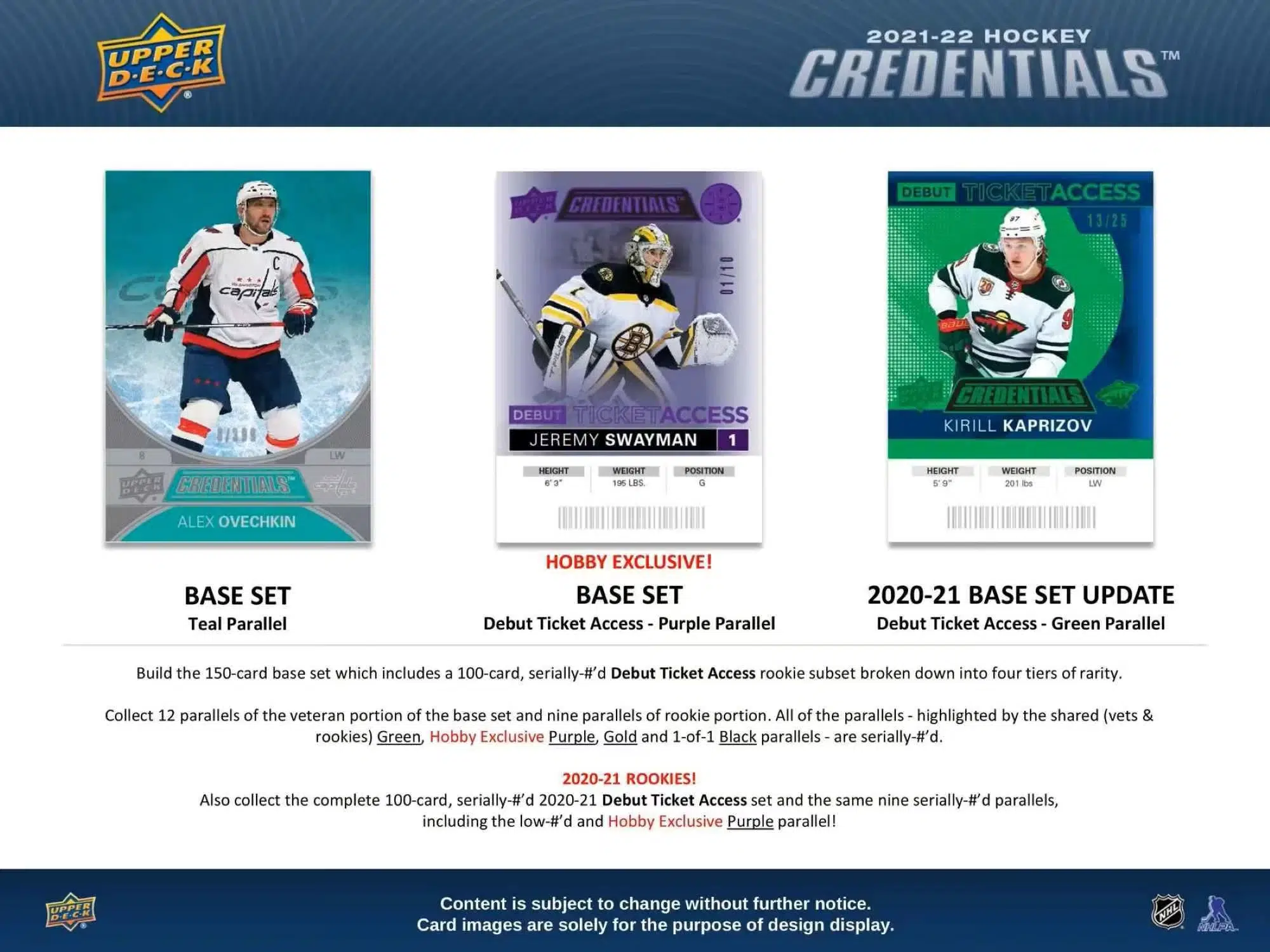 2021-22 Upper Deck Credentials Hockey NHL Hobby Box