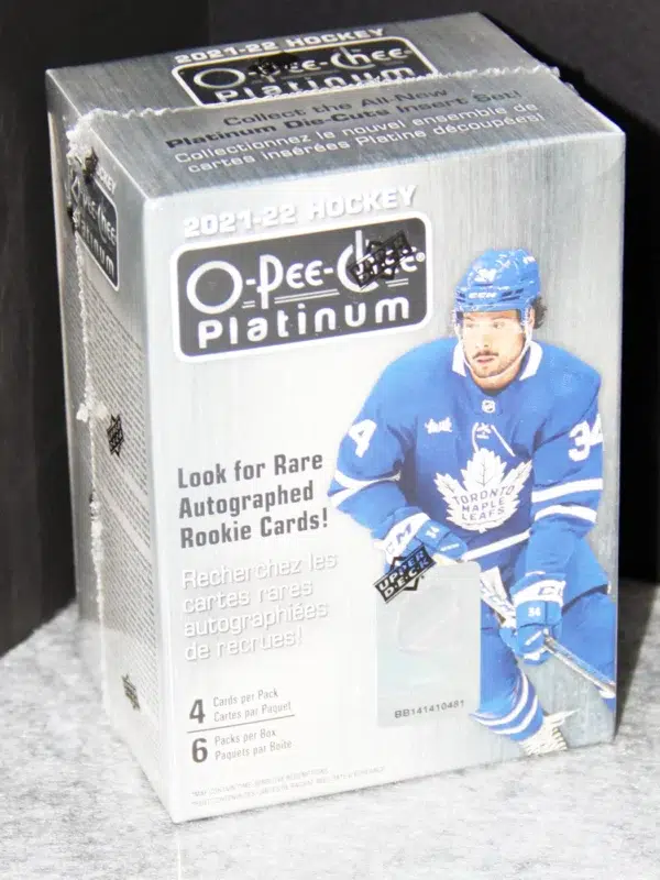 2021 22 Upper Deck O Pee Chee Platinum Hockey NHL Blaster Box - stand