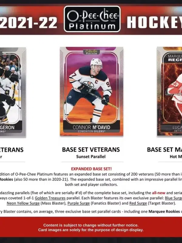 2021-22 Upper Deck O-Pee-Chee Platinum Hockey NHL Blaster Box