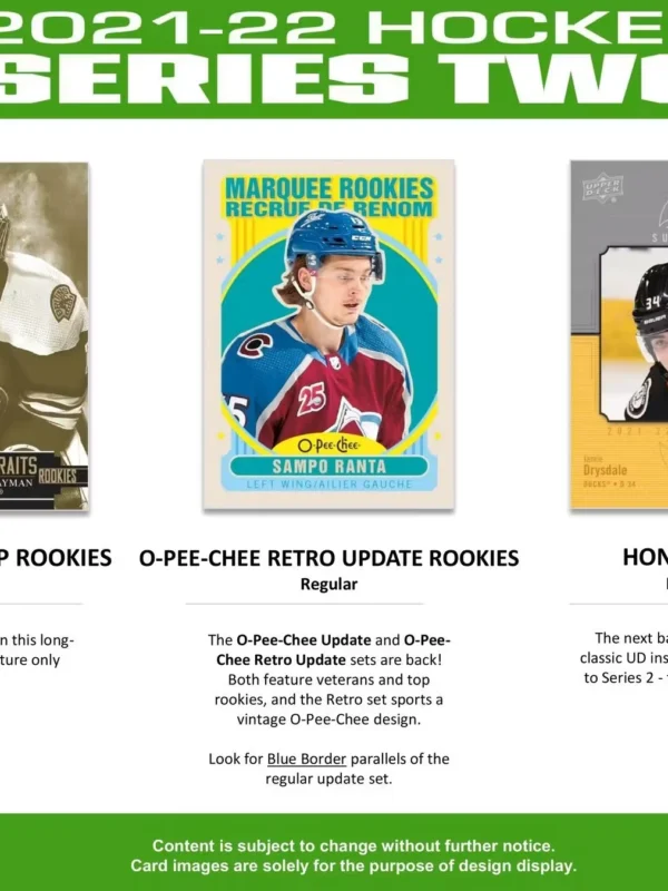 2021-22 Upper Deck Series Two Hockey NHL Tin