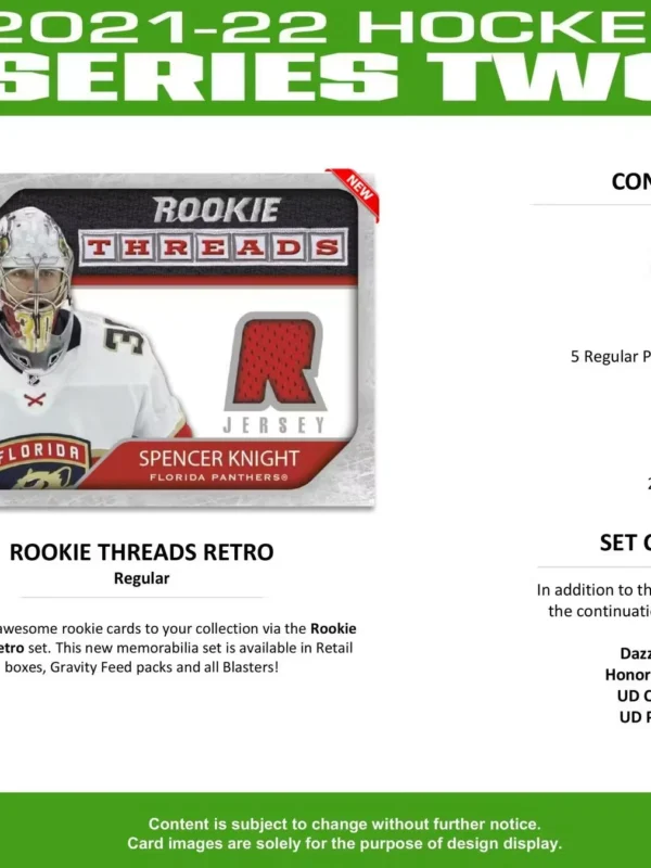 2021-22 Upper Deck Series Two Hockey NHL Tin