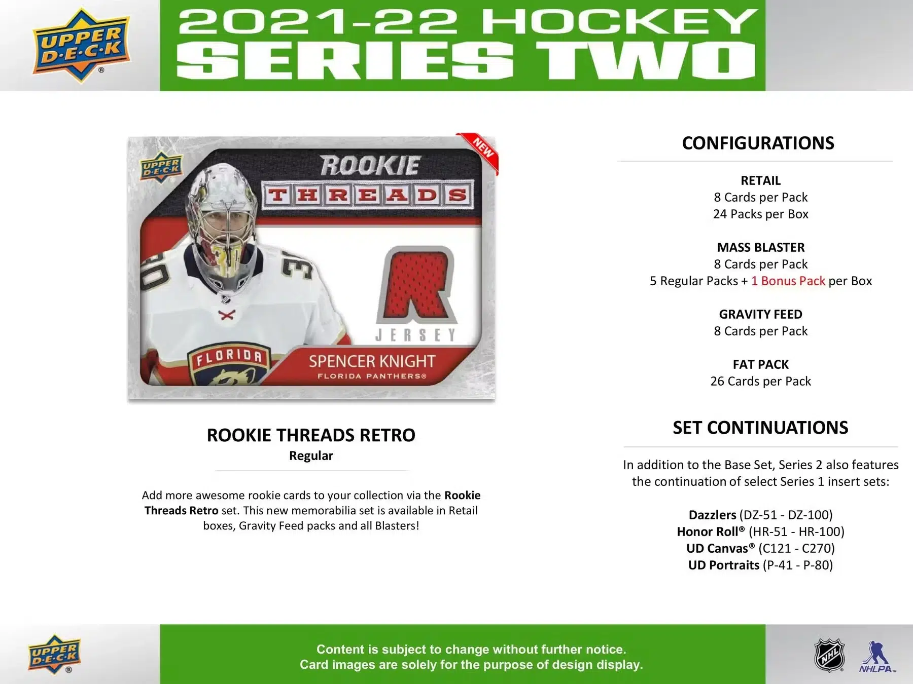 2021-22 Upper Deck Series Two Hockey NHL Tin